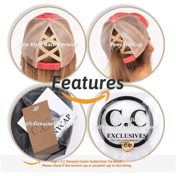 PONYCAP Messy High Bun Ponytail Adjustable Glitter Mesh - Picture 6 of 6